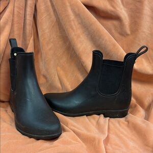 Sam Edelman Classic Black Chelsea Rain Boot - Women's Waterproof Ankle Boot